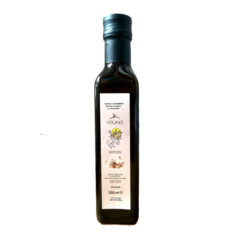 Grecka oliwa z oliwek smakowa czosnkowa 250 ml