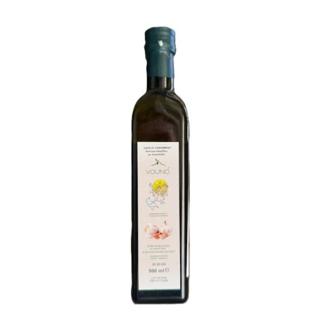 Aromatyczna oliwa extra virgin z dodatkiem 10% naturalnego czosnku z greckiej wyspy Zakynthos 0, 5 l