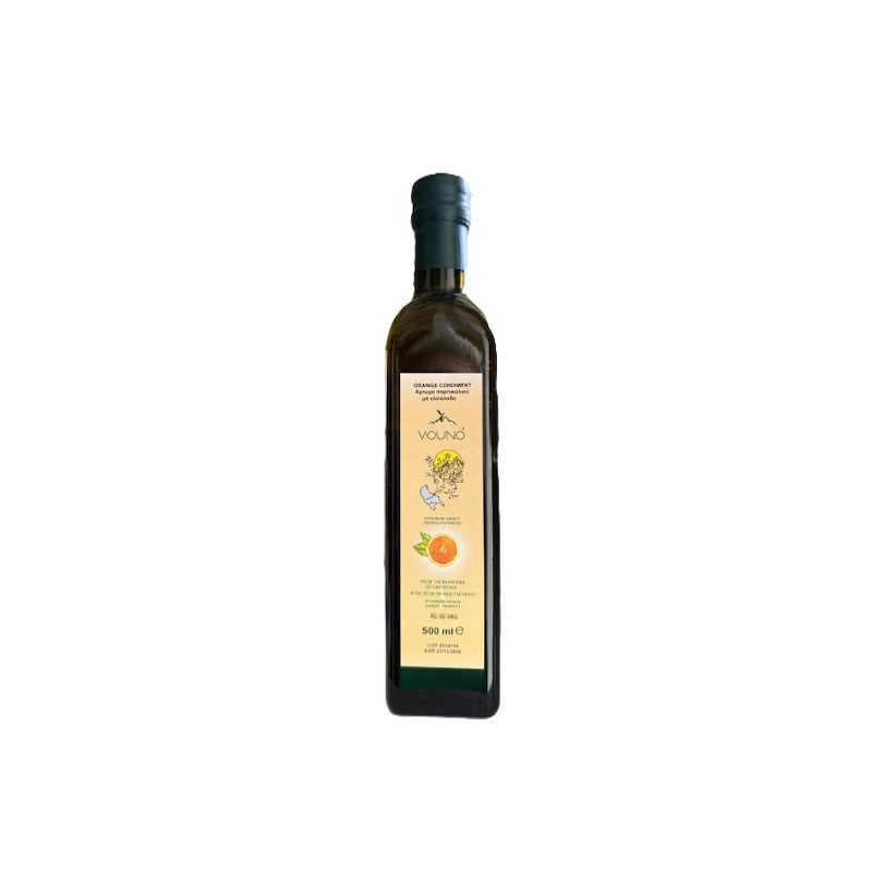 Oliwa z oliwek z naturalną słodką pomarańczą 10% — tłoczona na zimno | To VOUNO, Zakynthos - WIOSENNA PROMOCJA
