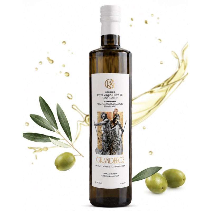 Grandeèce Organic Extra Virgin Olive Oil Early Harvest 750 ml – ekologiczna oliwa premium z Grecji Grandeèce Organic Extra Virgin Olive Oil Early Harvest 750 ml – ekologiczna oliwa premium z Grecji